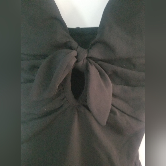 New Robin Piccone Ava Knot One Piece Swimsuit in Black Size 4 - Picture 3 of 7